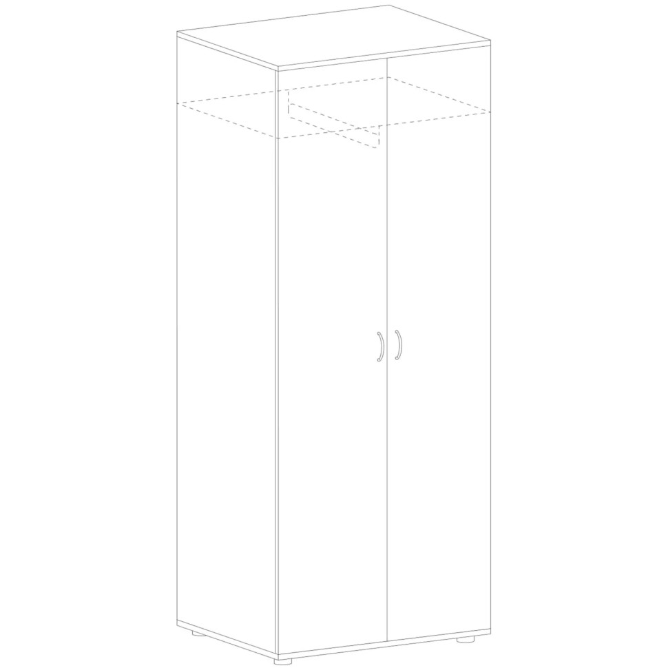 Шкаф S/P/A/A/A для одежды 80х44х195см Белый/Тортора OMHS831BLTR Шкаф S/P/A/A/A для одежды 80х44х195см Белый/Тортора OMHS831BLTR