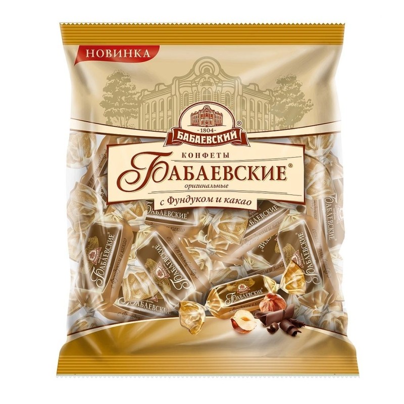 Конфеты Бабаевские Оригинальные с фундуком и какао, 200г