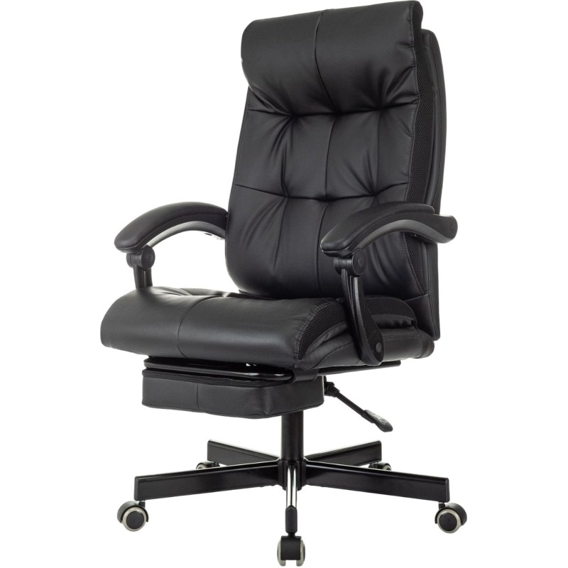 Кресло VB_EChair 624 PU PM черный эко.кожа  подст.для ног