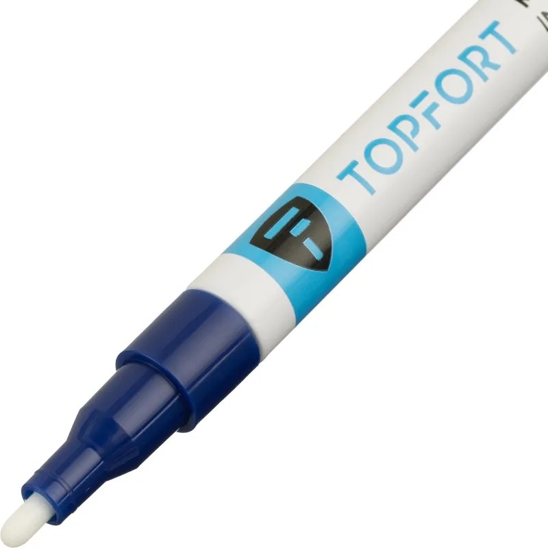 Маркер лаковый TOPFORT Industrial Plus 2 мм синий