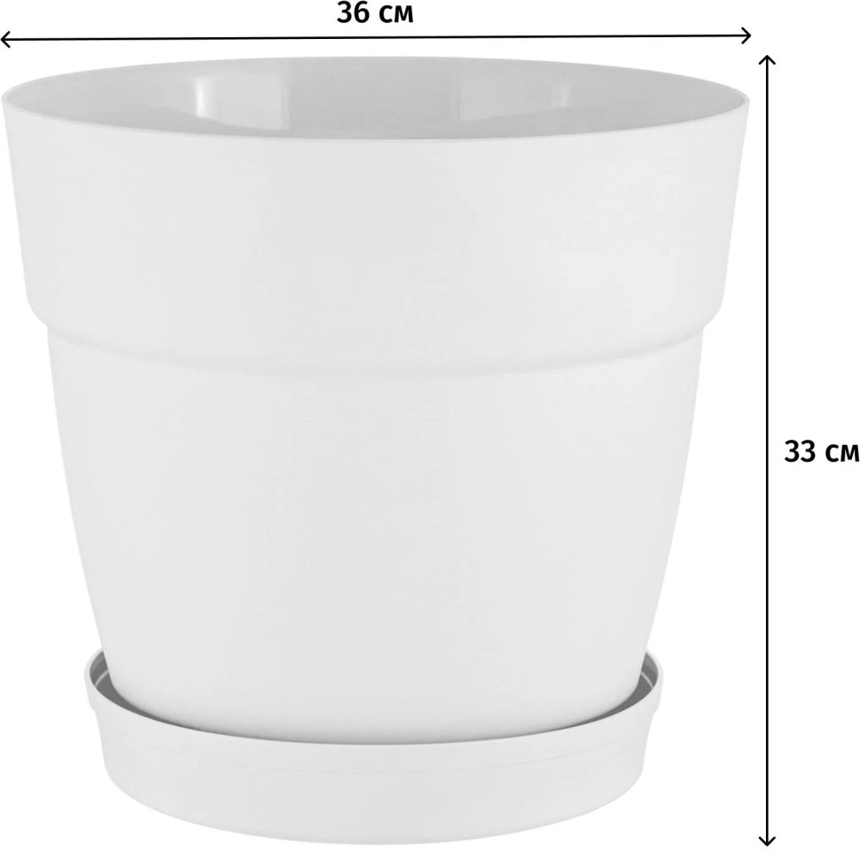 Горшок д/цветов Villa de Fiori,20л, D360мм,белоснежный жасмин IG660410048