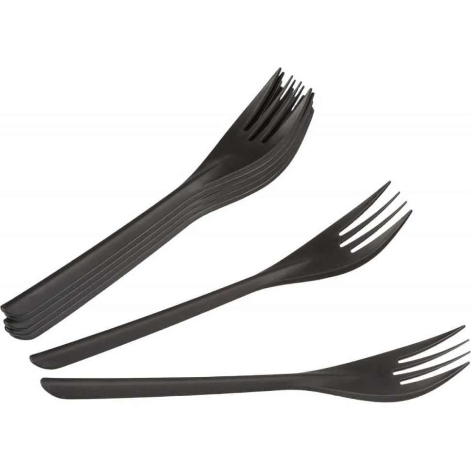 Вилка одноразовая столовая 173,5мм, черн., ПП,  1000шт/кор (4032)