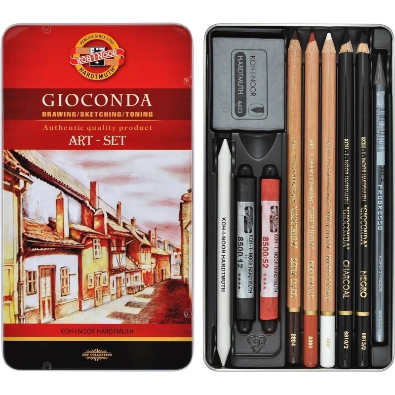 Набор графических материалов GIOCONDA 8890, 10предм, мет. 8890000001PLRU(Д)