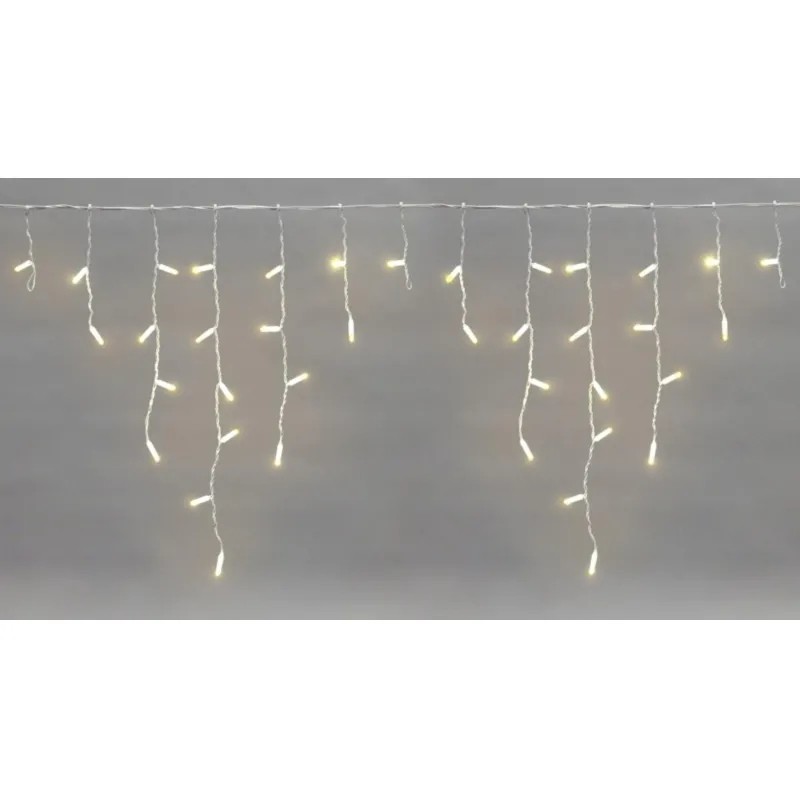 Гирлянда светодиодная Бахрома 2,4х0,6м 76LED ТЕПЛЫЙ БЕЛЫЙ IP65,255-037-6