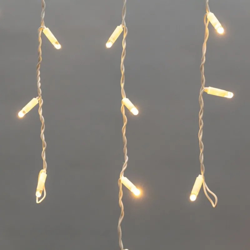 Гирлянда светодиодная Бахрома 2,4х0,6м 76LED ТЕПЛЫЙ БЕЛЫЙ IP65,255-037-6