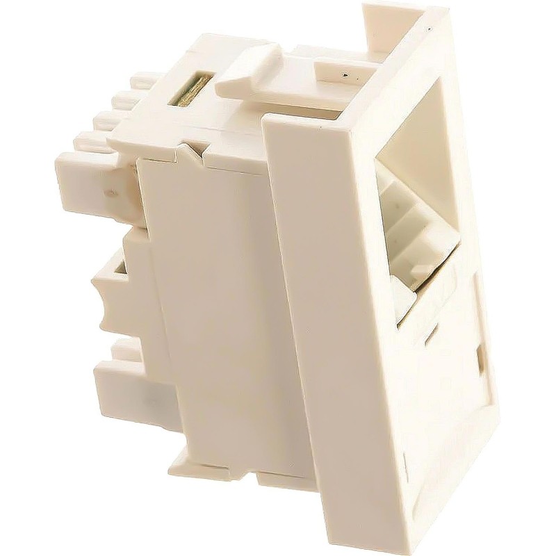 Вставка TWT TWT-SIP-RJ45/A-WH RJ-45 UTP Cat.5E, 22.5x45 мм угловая, белая