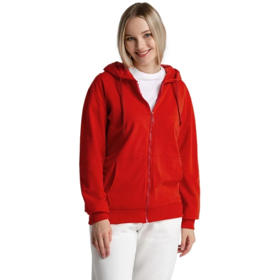 Толстовка на молнии с капюшоном Siverga 2.0,красная, M