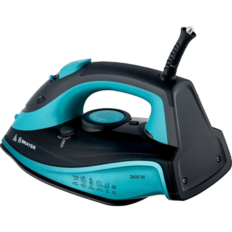 Утюг BRAYER 4019BR,2400Вт,паровой,керамич,пар140г/мин,автооткл,320мл