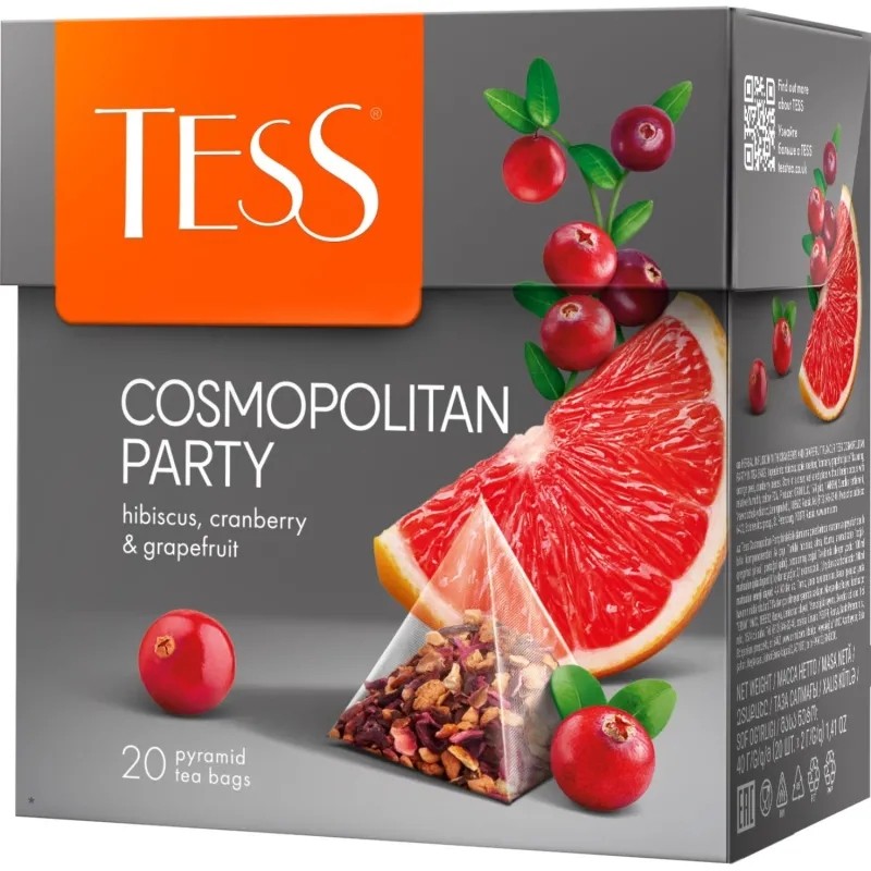 Напиток фруктовый Tess Cosmopolitan Party, 20х2гр