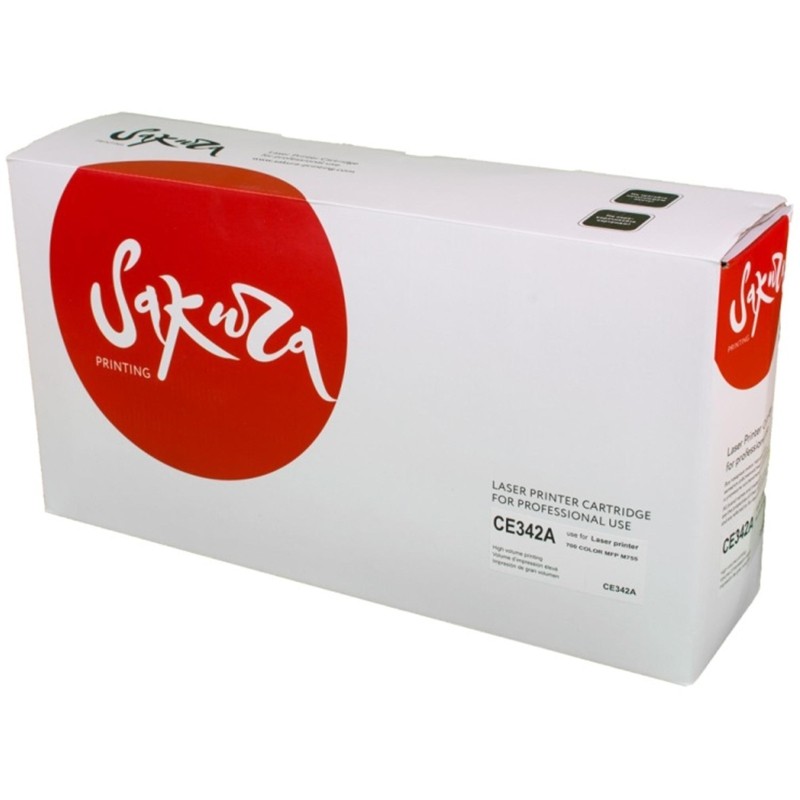 Картридж лазерный SAKURA CE342A желт. для HP LJ  700/775