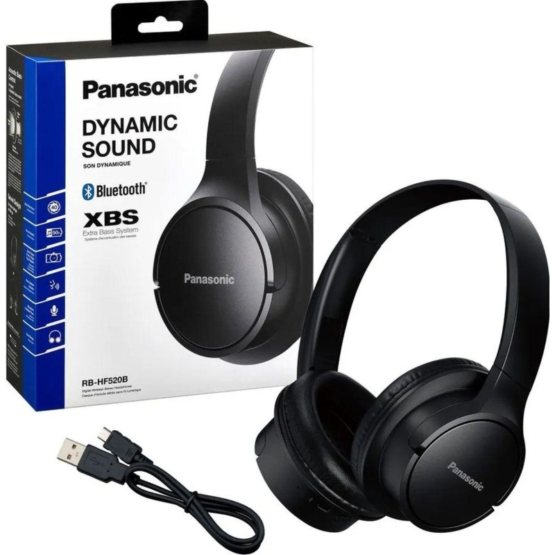 Наушники Panasonic RB-HF520BGEK, мониторные, Bluetooth, черный