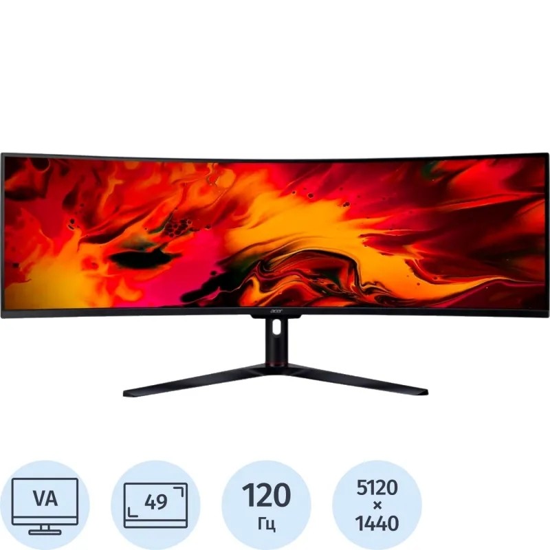 Монитор Acer Nitro (UM.SE1CD.S02)49/DQHD/VA/120Hz/350cd/4ms/HDMI/DP