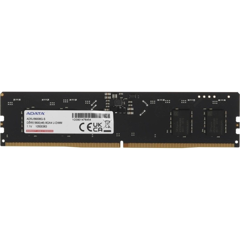 Модуль памяти ADATA DDR5 DIMM 8Gb 5600МГц (AD5U56008G-S)