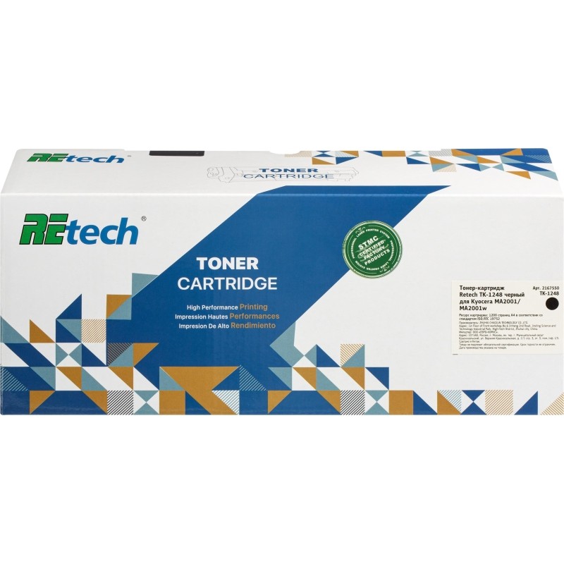 Тонер-картридж Retech TK-1248 чер. для Kyocera MA2001/MA2001w