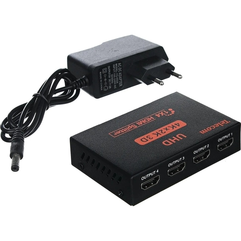 Разветвитель HDMI 1=>4 4k@30 HZ Telecom <TTS7005 Разветвитель HDMI 1=>4 4k@30 HZ Telecom <TTS7005