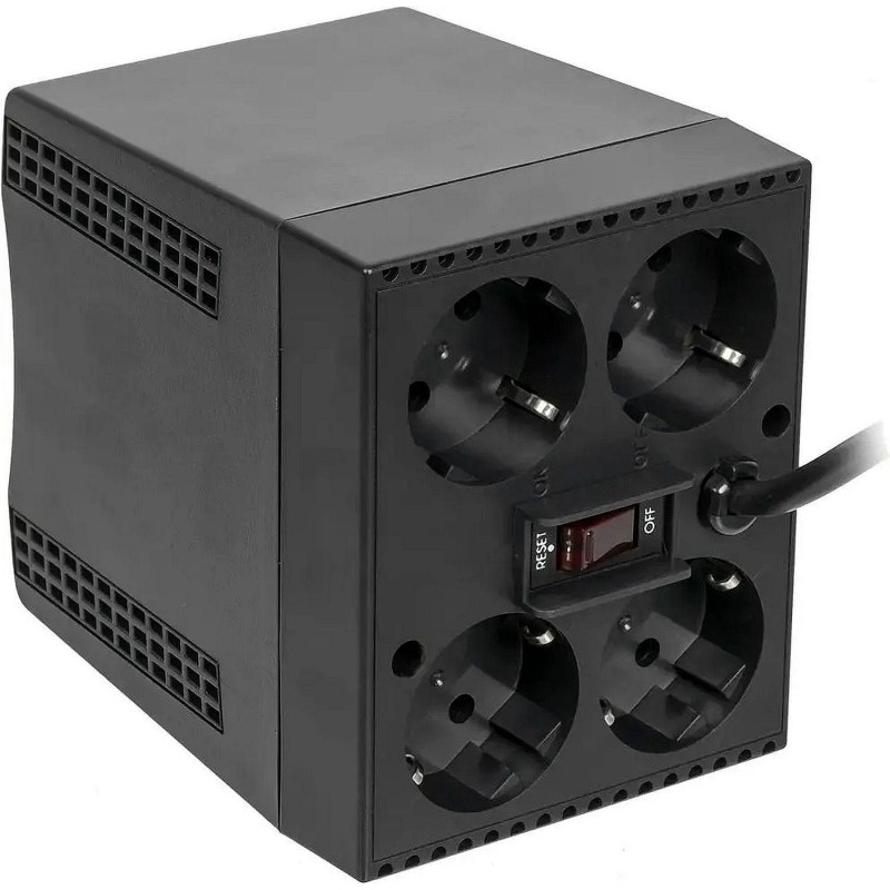 Стабилизатор напряжения Powercom TCA-1200 600Вт 1200ВА черный