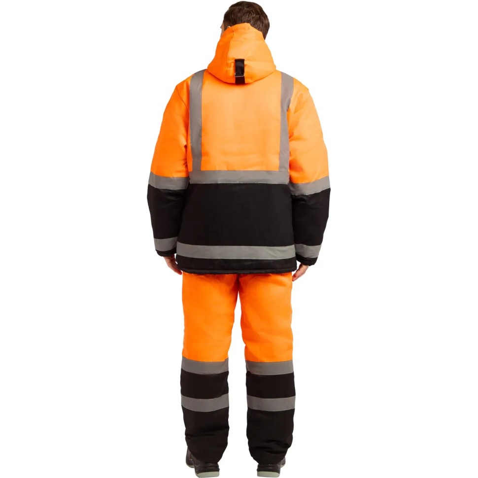 Костюм рабочий зимний муж. зд01-КПК оранж./черн. 56-58/194-200