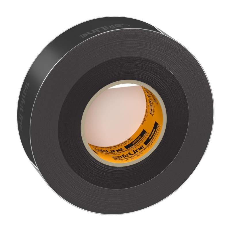 Изолента SafeLine THERMO 19мм х 20м х 0,18 мм черный, термостойкая (25266)