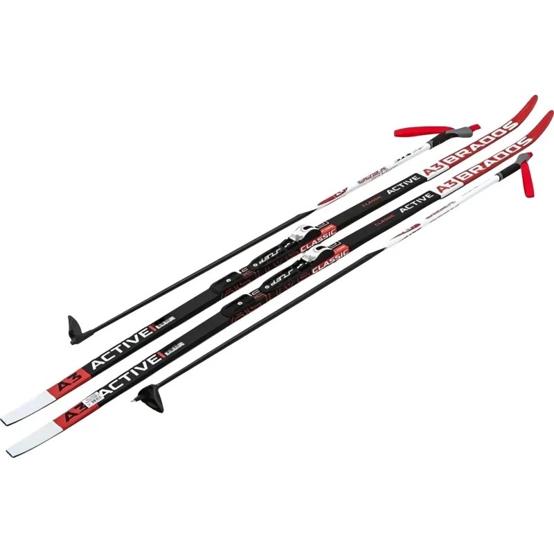 Лыжи Комплект NNN (крепление STC) - 205 STEP Brados Active A3 Red, 5874