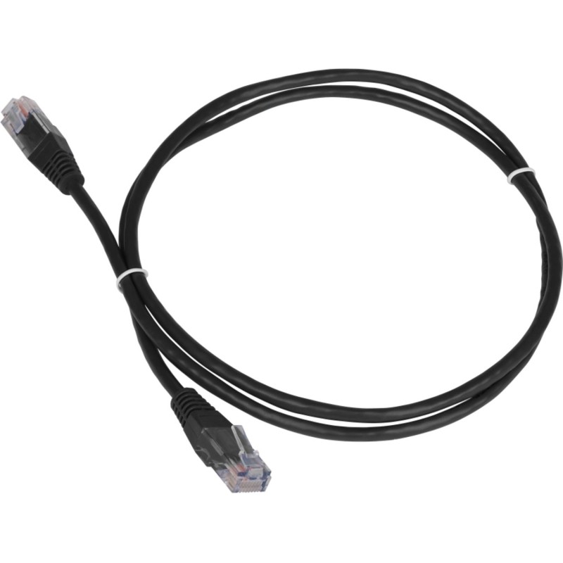 Патч-корд TWT TWT-45-45-2.0-BK UTP кат.5e,  2.0 м, черный