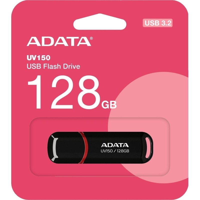 Флеш-память ADATA UV150 128Gb/USB 3.2/Черный (AUV150-128G-RBK)
