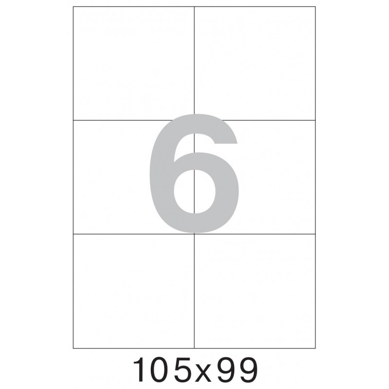 Этикетки самокл. ProMEGA Label BASIC  105х99 мм/6 шт.на лис. А4  50листов