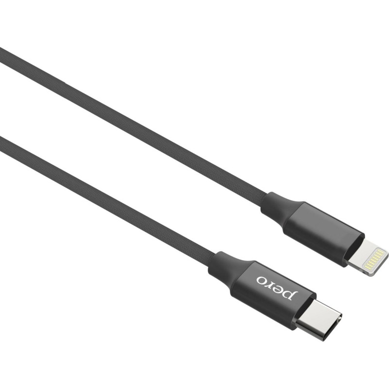 Кабель USB PERO DC-05 Type-C to Lightning, 3А, 1м, Black