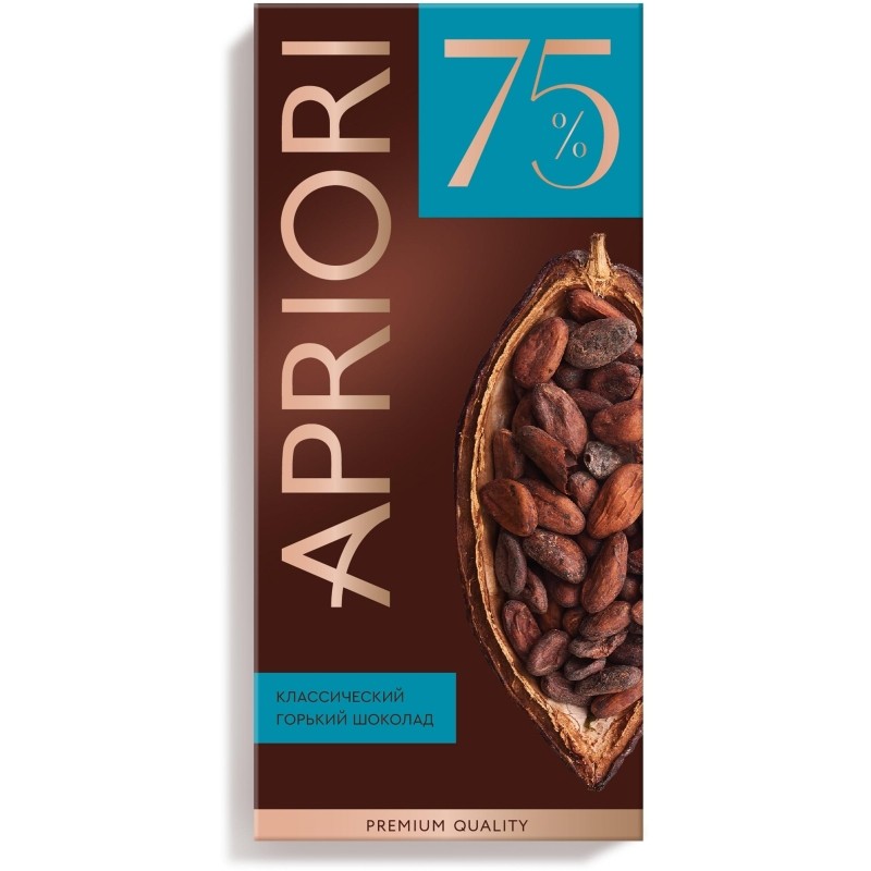 Шоколад Apriori горький, 75% какао, 85г