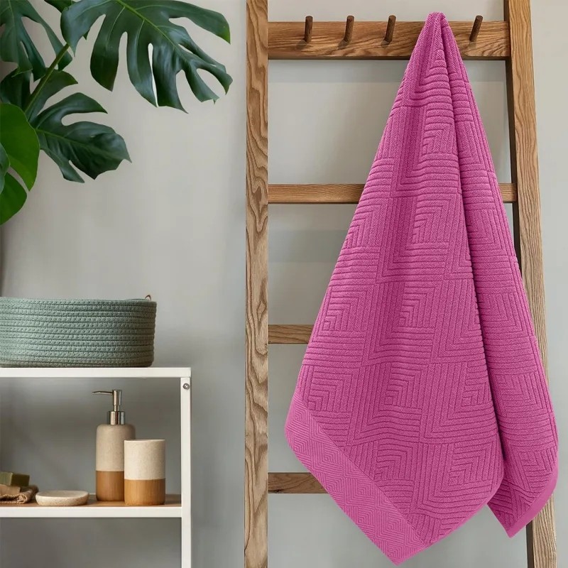 Полотенце махровое УЗБ Комфорт,L 70х130 роз,160399