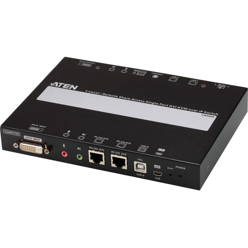 Модуль ATEN KVM-удлинитель, KVM+DVI, по IP,Rack/Desktop, со шнурами(CN9600)