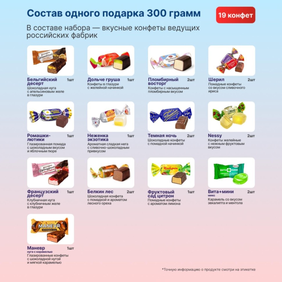 Новогодний сладкий подарок Озорные пони Картон 300 грамм, K045