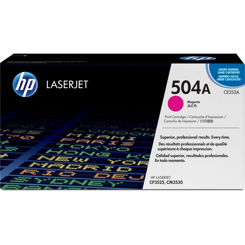 Картридж лазерный HP 504A CE253A пурп. для LJ CP3525/CM3530