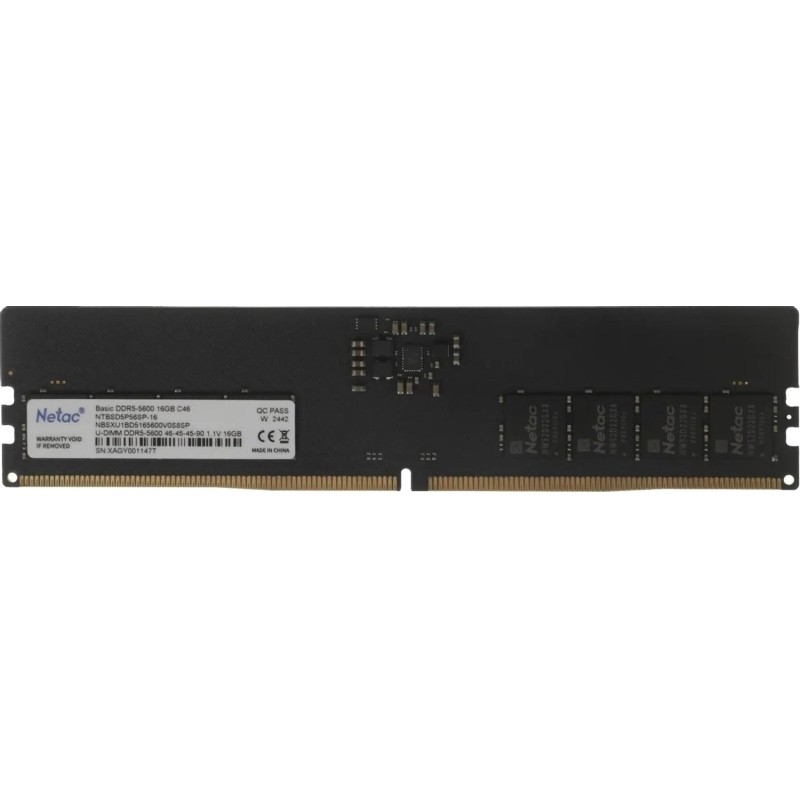 Модуль памяти Netac DDR5 DIMM 16b 5600МГц (NTBSD5P56SP-16)