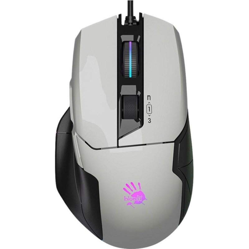 Мышь компьютерная A4Tech Bloody(W70 MAX (PANDA WHITE)бел/черн/10000dpi/10кн
