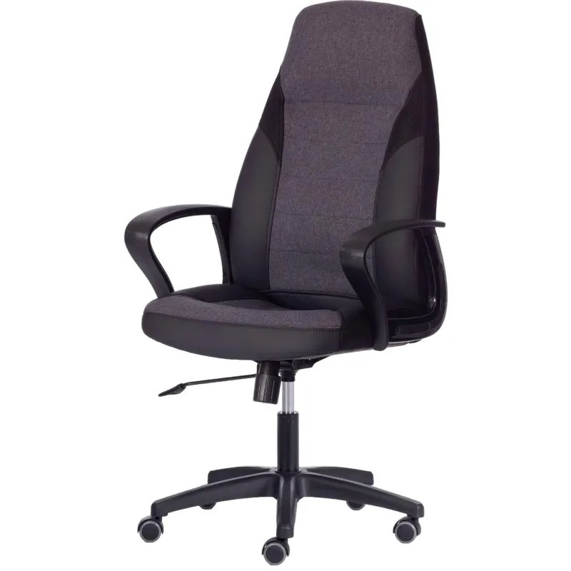 Кресло UT_Easy Chair Impreza, к/з, тк, сетка, чер/сер/мет,36-6/F68/36/TW-11