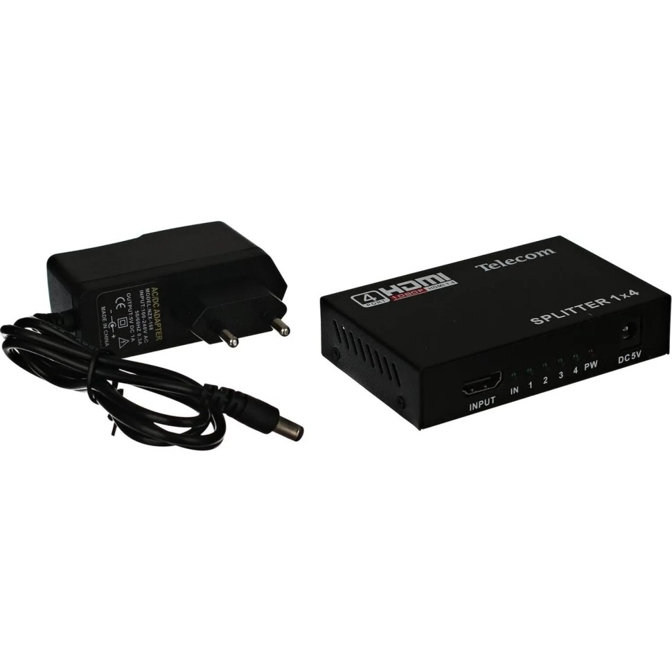 Разветвитель HDMI 1=>4 , каскадируемый , 1.4v+3D Telecom <TTS5020 Разветвитель HDMI 1=>4 , каскадируемый , 1.4v+3D Telecom <TTS5020