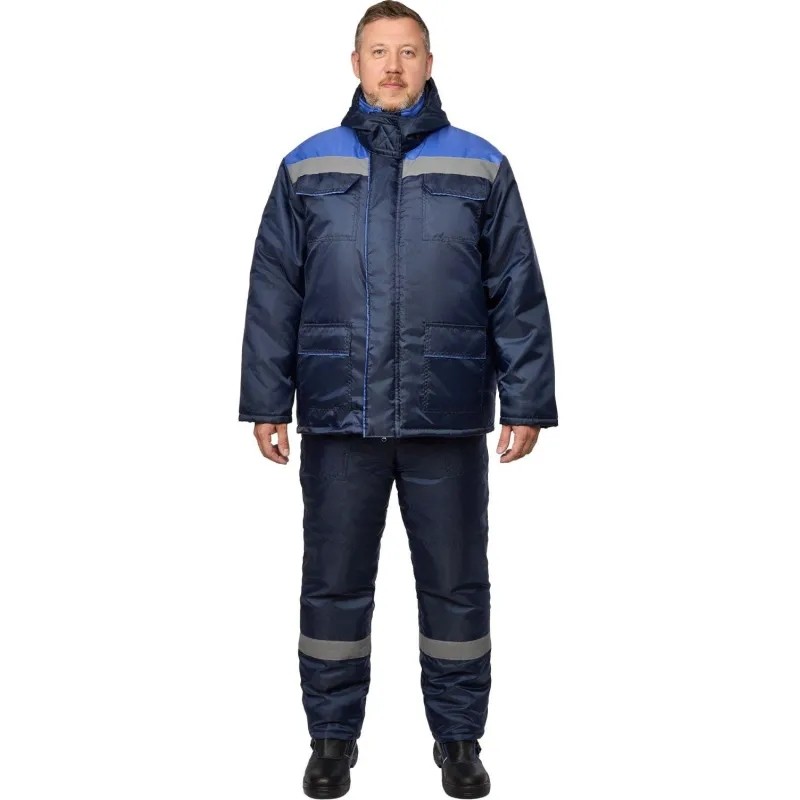 Костюм рабочий зимний муж з12-КПК с СОП син/вас оксф 48-50/158-164