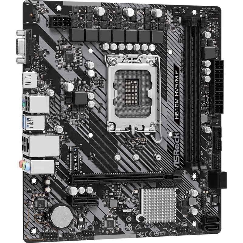 Материнская плата ASROCK H610M-HVS/M.2 R2.0, LGA1700, H610, 2xDDR4