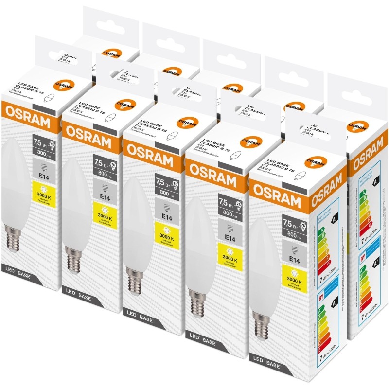 Лампа светодиодная OSRAM LBE CLB75 7,5W/830 230V E14 FS1