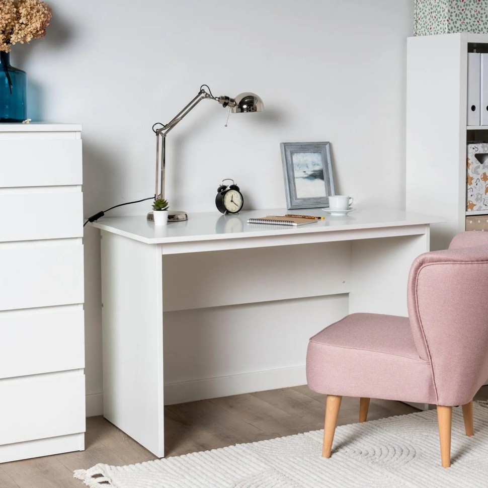 Стол компьютерный ШС_Стол письменный Кастор 120х65 белый Стол компьютерный ШС_Стол письменный Кастор 120х65 белый