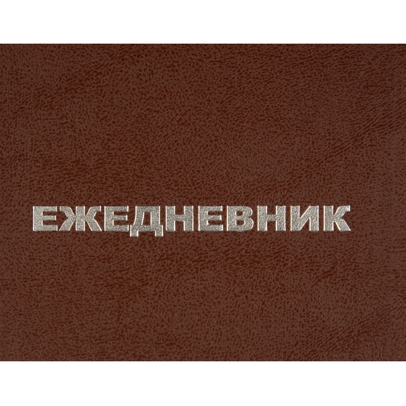 Ежедневник недатированный А5,128л.,55-65г,бумвинил коричнев,Attache Economy