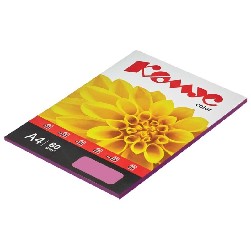 Бумага цветная Комус Color (ежевика интенсив), 80г, А4, 50 л.