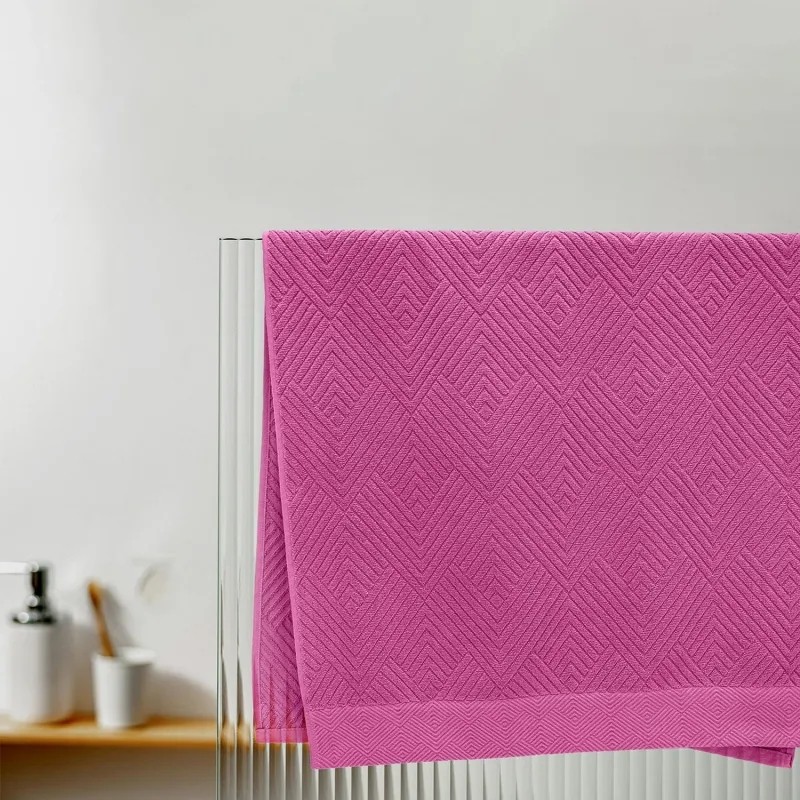 Полотенце махровое УЗБ Комфорт,M 50х80 роз,160400