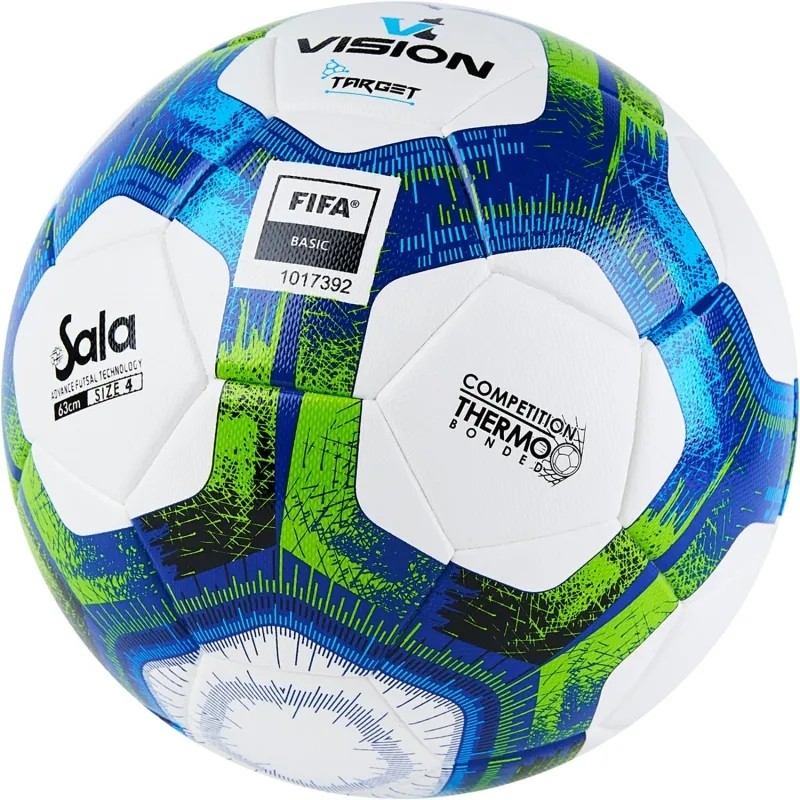 Мяч футзал. VISION Target, FS324094, FIFA Basic, р.4, 32 п.бело-синий