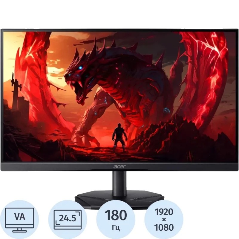 Монитор Acer Nitro (UM.KX1CD.301)24,5/FHD/VA/180Hz/250cd/0,5ms/HDMI/DP