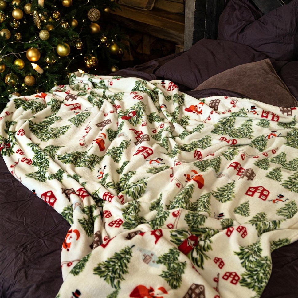 Покрывало 150х200 Happy Family велсофт Новогодние каникулы,157157