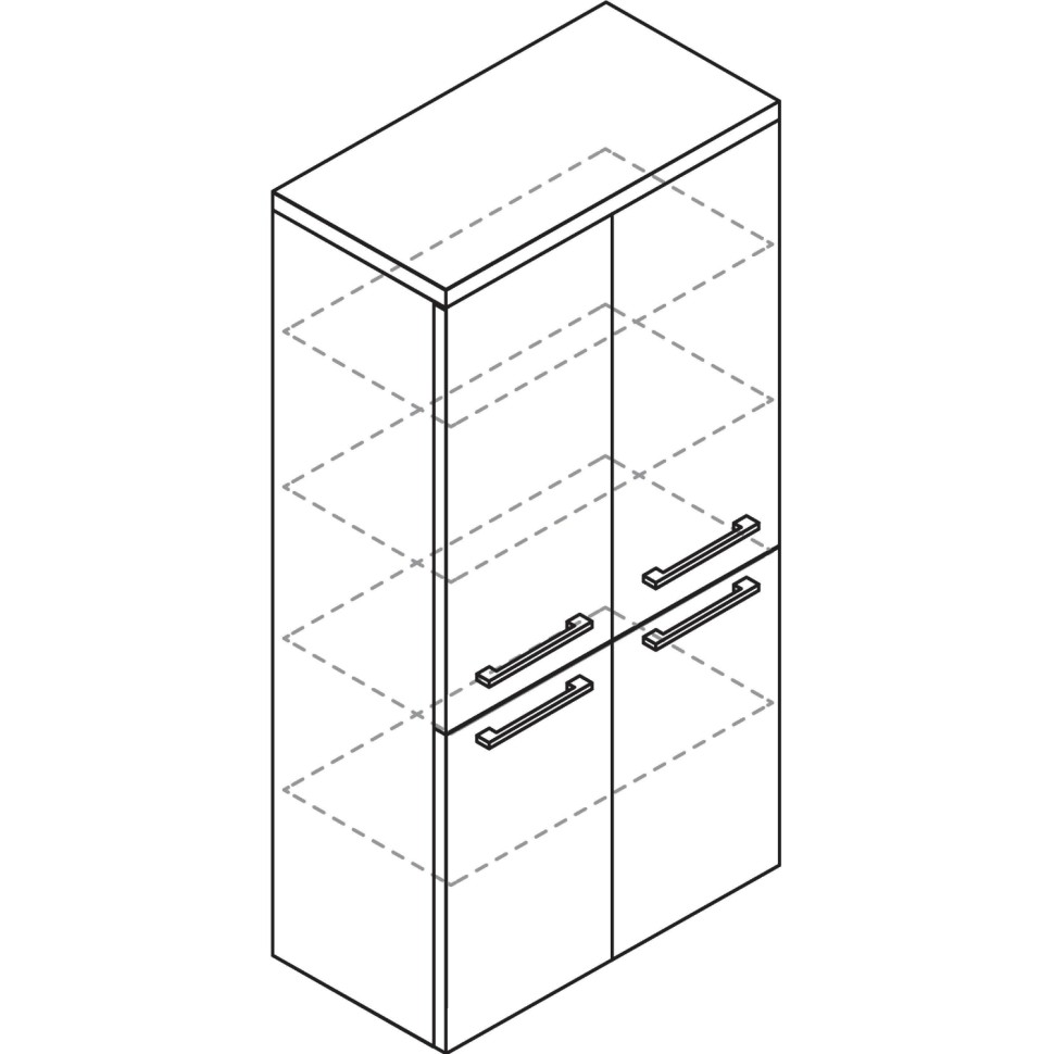 Шкаф SL_ALTO с глух.ср.и мал.двер. AHC85.3 Венге В1969