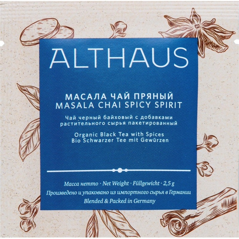 Чай Althaus BIO Masala Chai Spicy Spirit черный в пирамидках 15 x 2,5 г