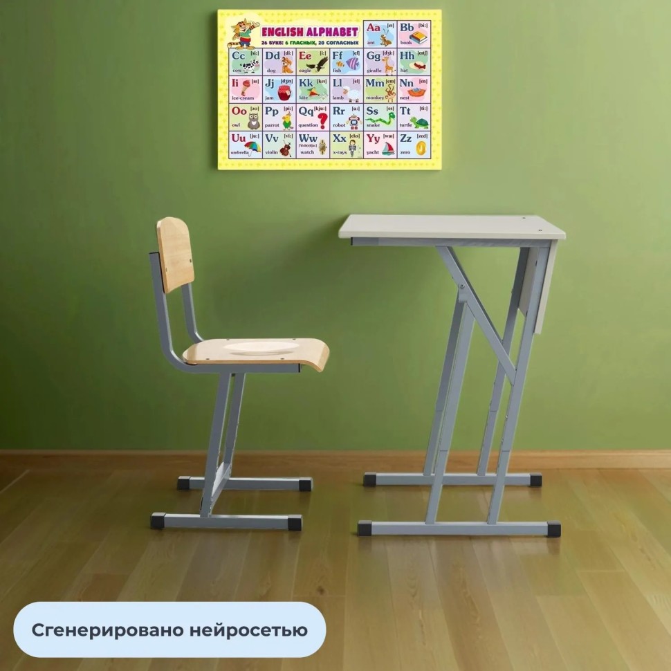 Стул ученический MET_Комус Мебель 3-5р.г.серый НОВ