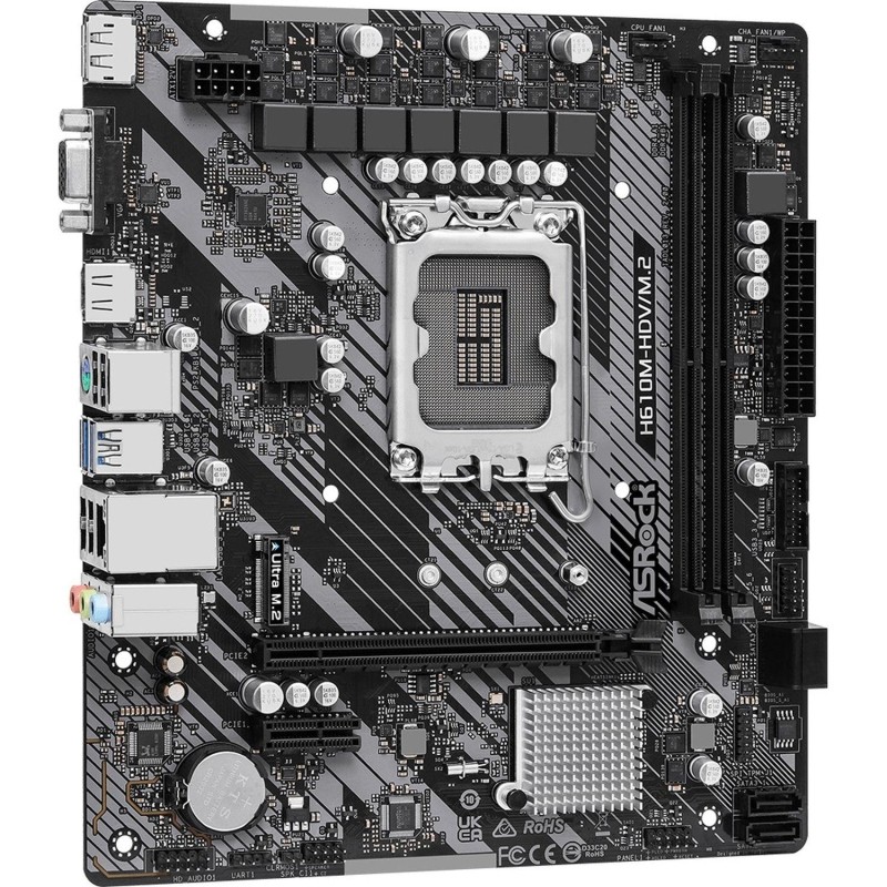 Материнская плата ASROCK H610M-HDV/M.2 R2.0, LGA1700, H610, 2xDDR4